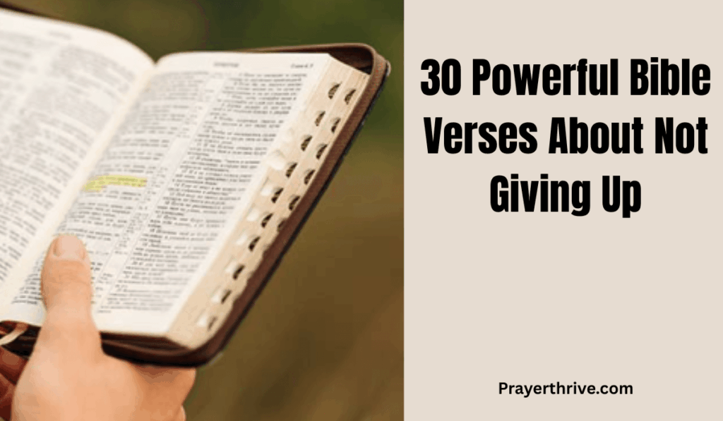 30 Powerful Bible Verses About Not Giving Up