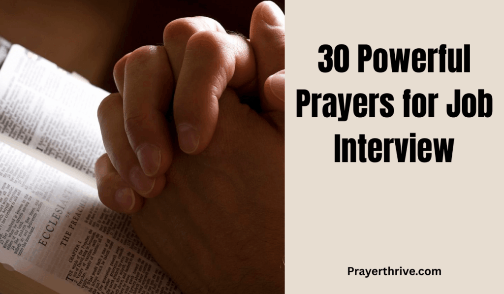 30 Powerful Prayers for Job Interview