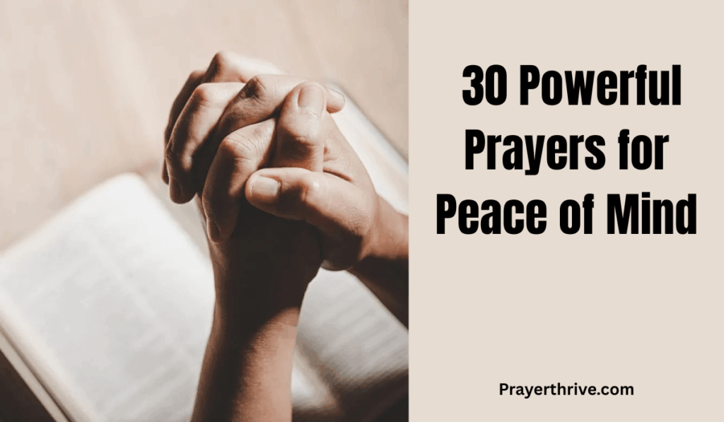  30 Powerful Prayers for Peace of Mind
