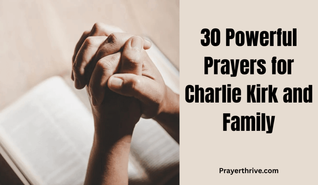 A peaceful candlelight with folded hands lifted in prayer, symbolizing hope, comfort, and Prayers for Charlie Kirk and his family.