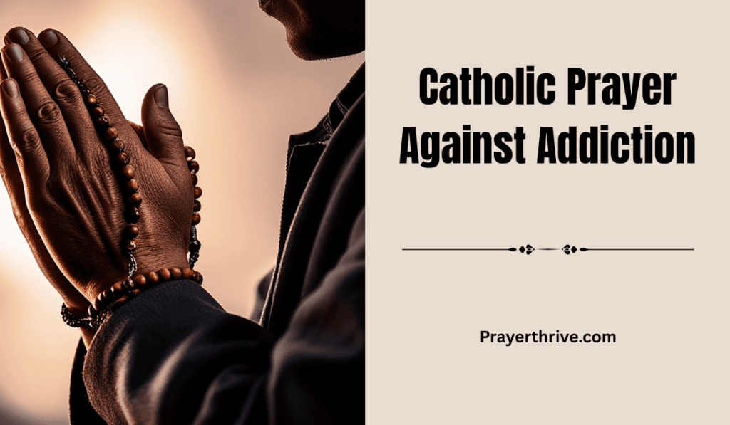 A man kneeling in quiet prayer, seeking God's strength and freedom through Catholic Prayer Against Addiction.