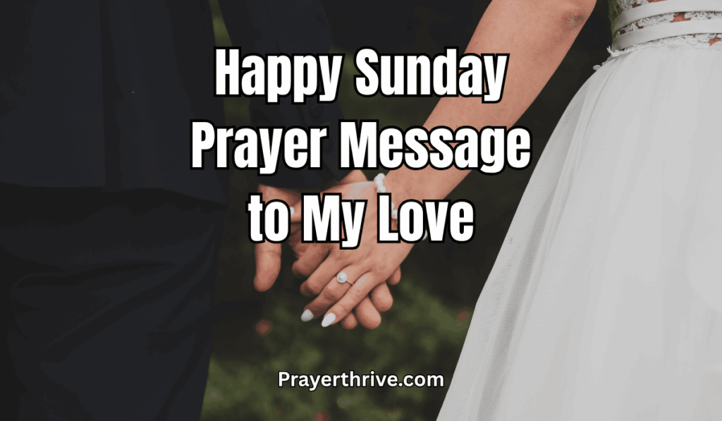 A couple holding hands during Sunday morning worship, radiating joy and peace — perfect imagery for a Happy Sunday prayer message to my love.