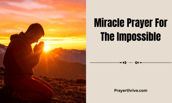 A person kneeling in quiet prayer, hands lifted toward heaven in hope, symbolizing faith through a miracle prayer for the impossible.