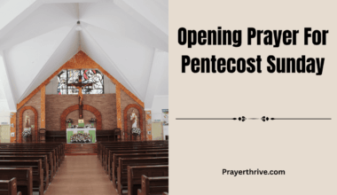 A serene morning chapel scene with sunlight streaming through stained glass, perfect for an opening prayer for pentecost sunday.