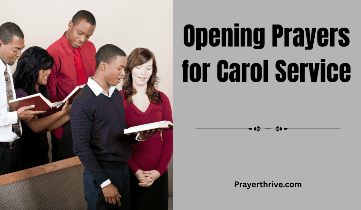A congregation gathered in warm candlelight singing hymns and offering heartfelt opening prayers for carol service in joyful worship.