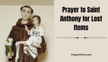 A peaceful depiction of Saint Anthony holding the Christ child, symbolizing guidance and help in finding lost items through prayer to Saint Anthony for lost items.