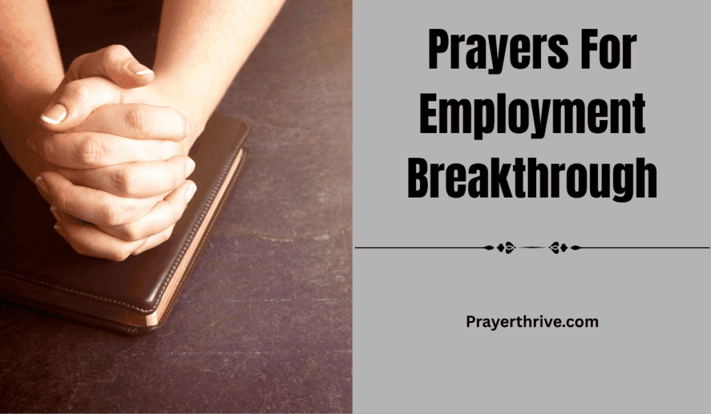 A person praying earnestly with hands clasped, seeking God’s favor for new job opportunities and divine employment breakthrough through heartfelt prayers for employment breakthrough.
