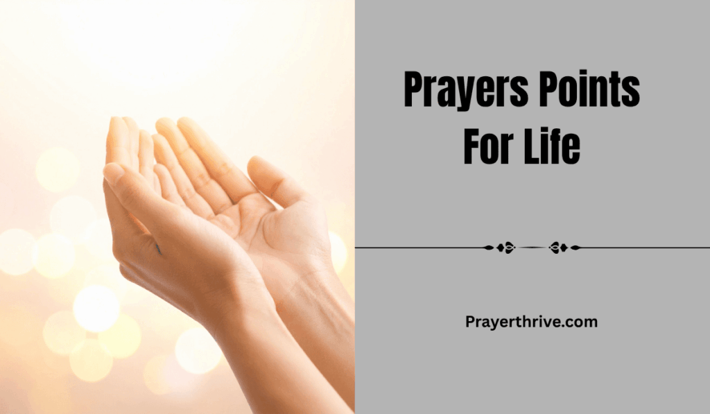 A serene morning scene with open hands lifted in prayer, reflecting the essence of Prayers Points For Life.