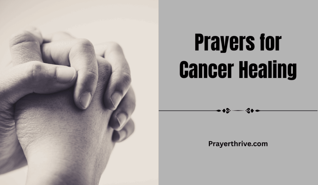 A woman sitting by a window with a soft smile, holding her Bible and praying quietly for strength and hope, symbolizing prayers for cancer healing.