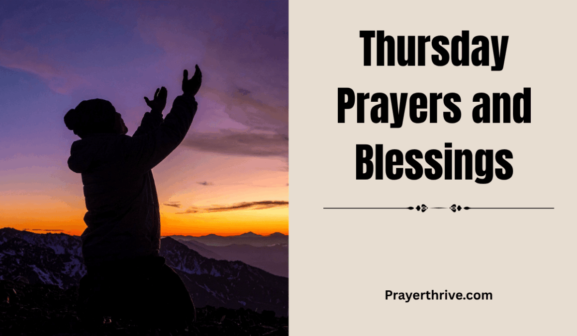 A person kneeling in serene morning light, hands clasped in heartfelt Thursday prayers and blessings, surrounded by calm nature.