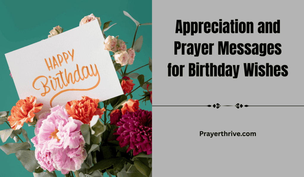 A warm scene of someone holding a birthday card with heartfelt Appreciation and Prayer Messages for Birthday Wishes.