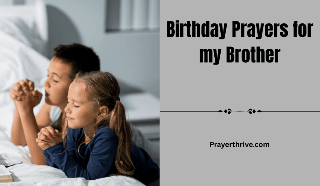 A heartfelt scene of siblings praying together with candles, celebrating love and faith, highlighting Birthday Prayers for my Brother.