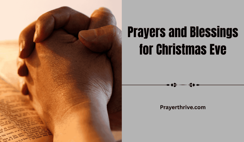 A warm candlelight scene with a family praying together, reflecting Prayers and Blessings for Christmas Eve.
