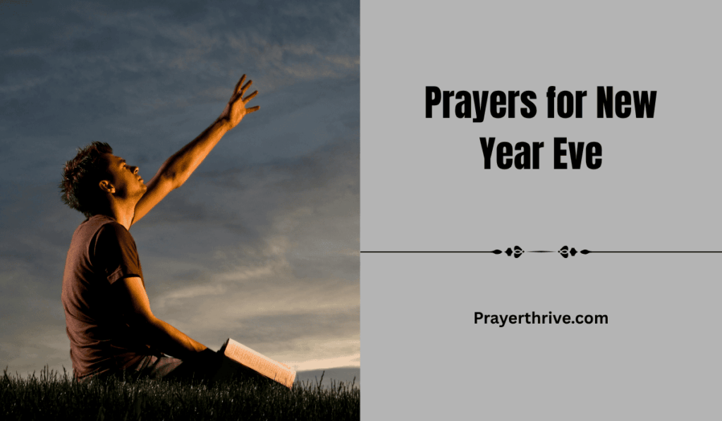 A serene evening sky with soft lights, reflecting a peaceful moment of Prayers For New Year Eve.