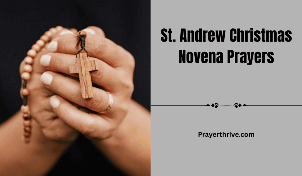 Hands folded in prayer for St. Andrew Christmas Novena Prayers